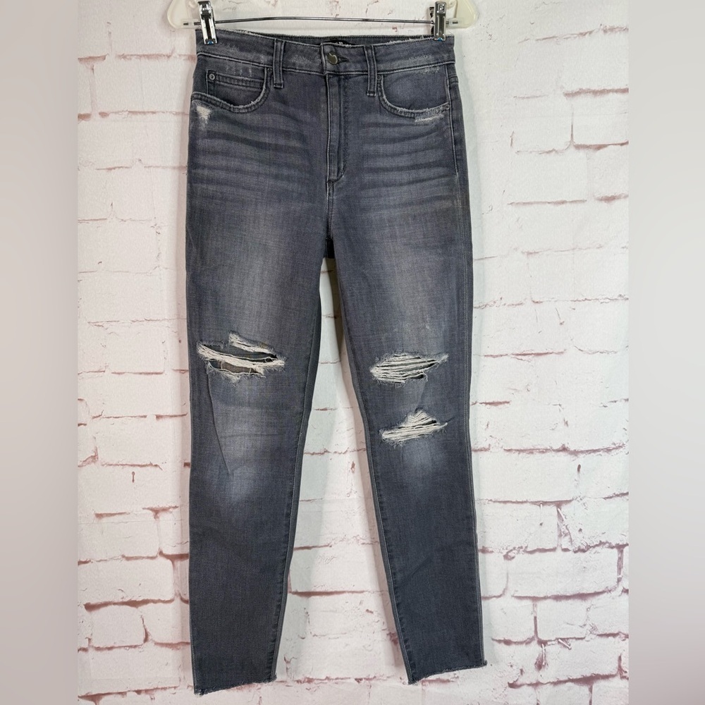 JOE’S JEANS Charlie High Rise Skinny Ankle Distressed Sz 27 Waist 28” Denim Jean